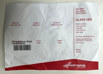 4 stk ruller Folie glass veil