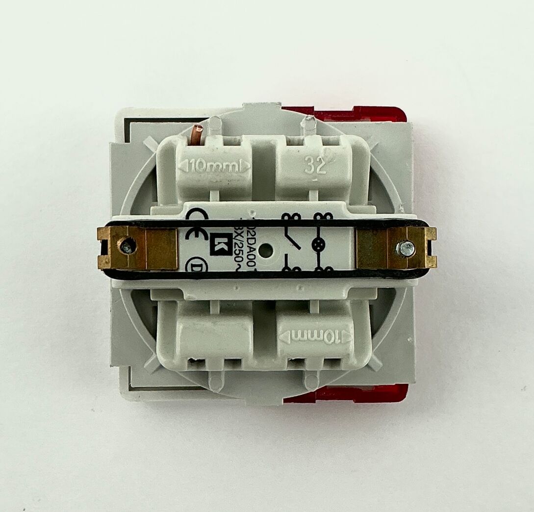 LK FUGA – Afbryder 1-polet rød - trappetryk