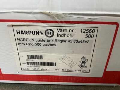 3 kasser med Harpun justerbrik 2-3 og 5 mm - ca 750 stk