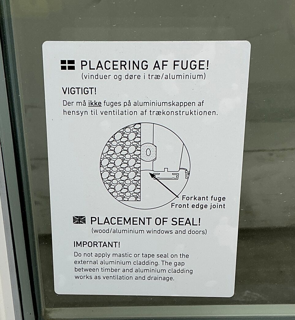 Terrassedør med karm