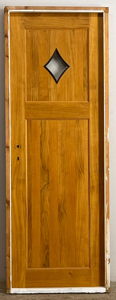 Egetræsdør med rude