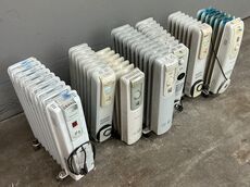 7 stk div gulvradiatorer