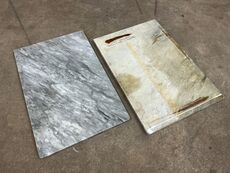 Marmorplade fra Tectumkøkken.