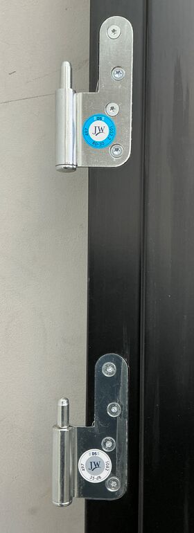 Sort BD30/db35 brand-/lyddør M10 m/karm vh.