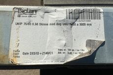 198 stk Triplan75 skinne med 4 mm polyethendug - 3 meter