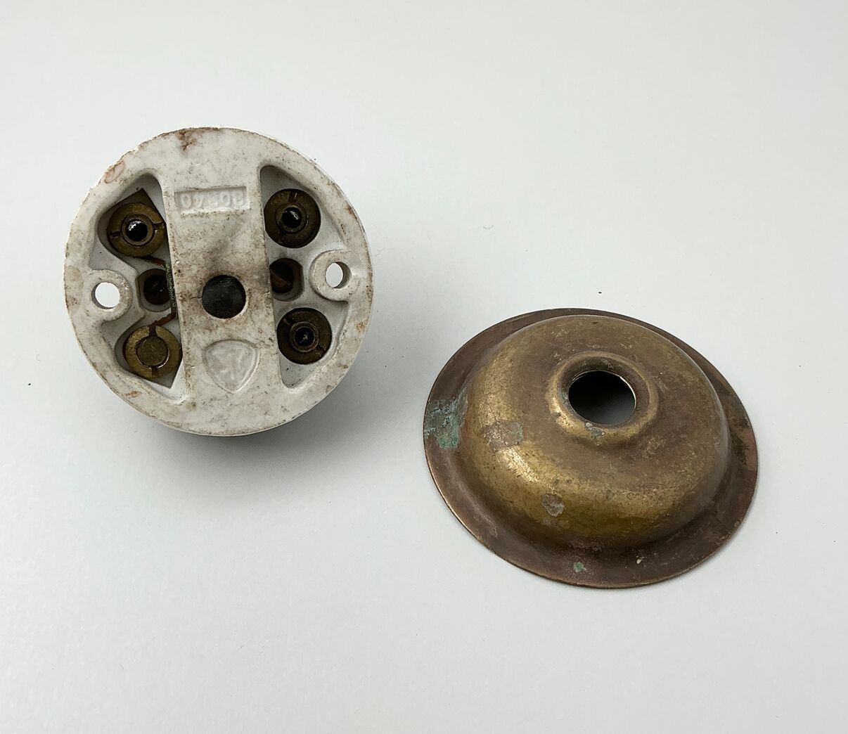 Glat messing korrespondance afbryder 1-pol