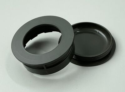 Originalt Tectum skålgreb / mørkegrå