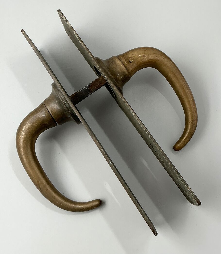 Messinggreb m. langskilte