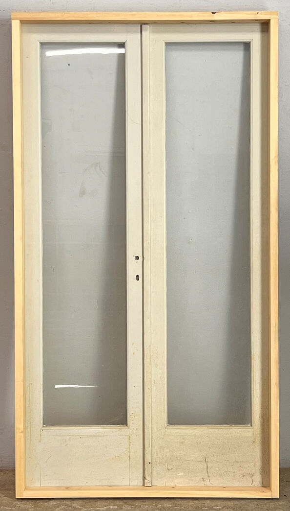 Dobbelt funkisdør med karm