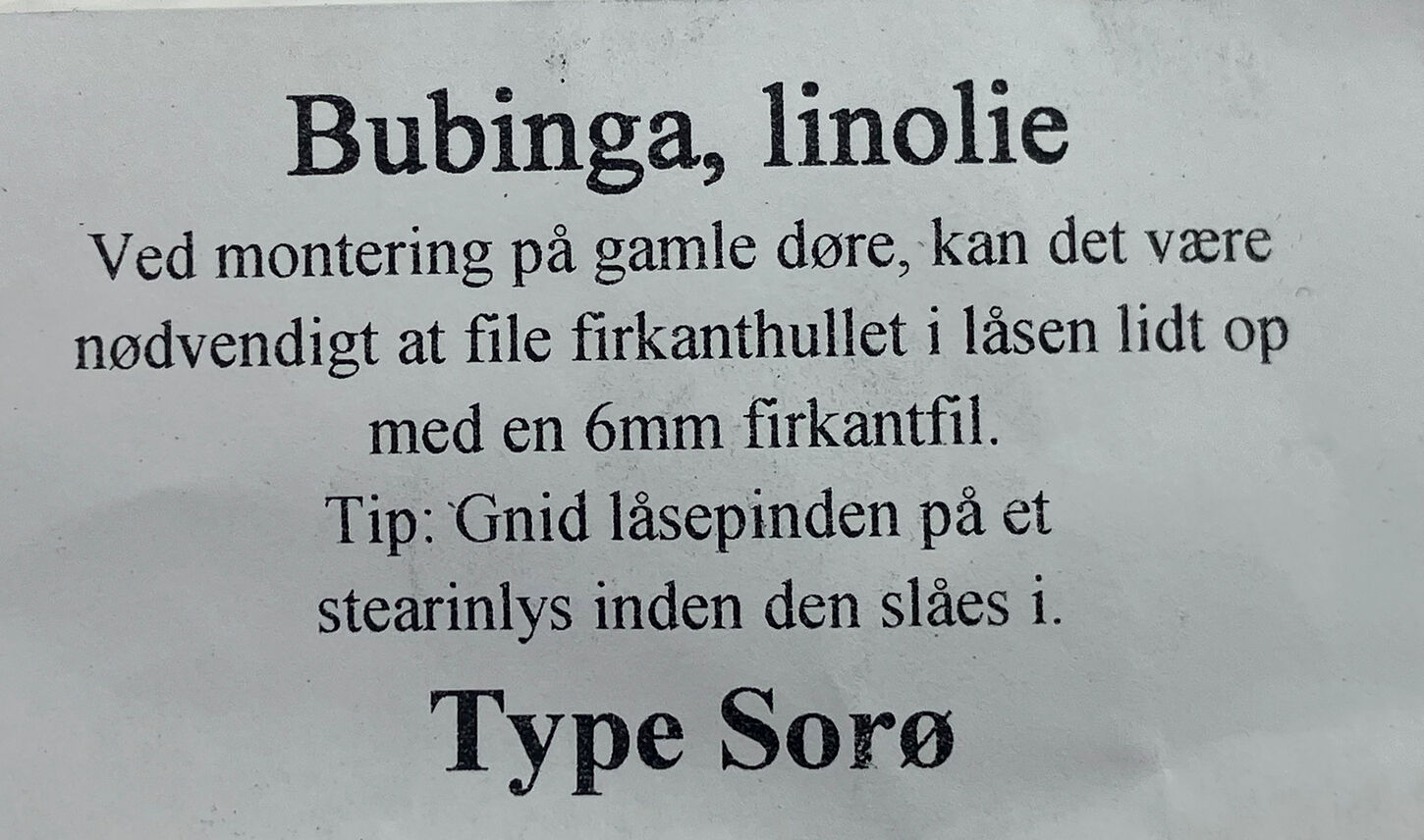 Bubinga med messinghalse