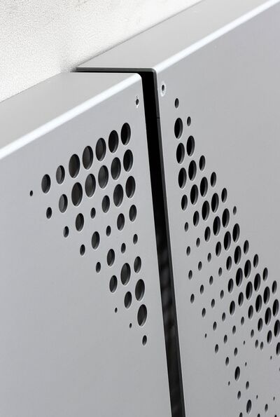Aluminiumsplade med hulmønster 1200x1195 mm