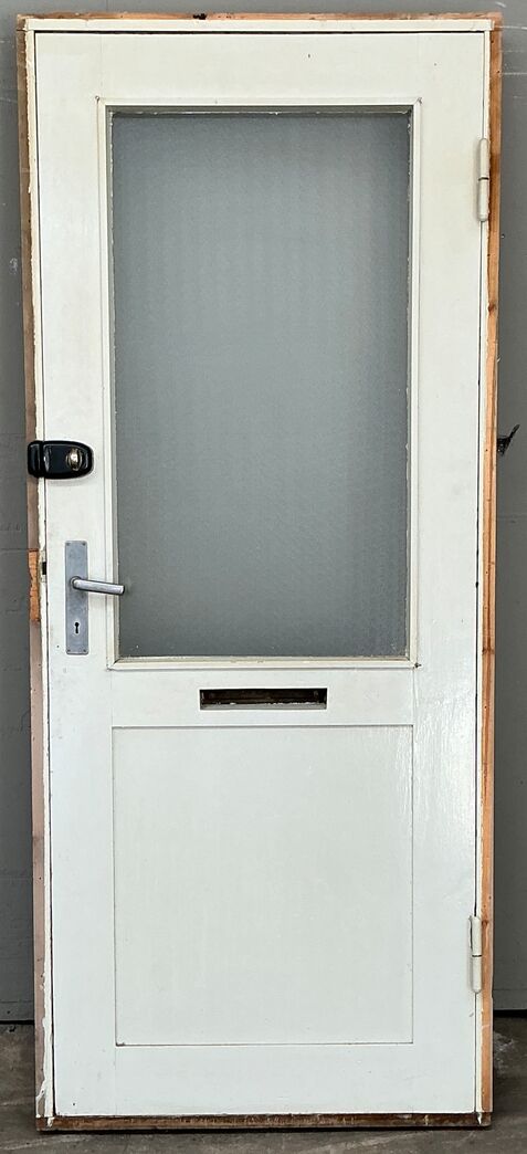 Yderdør med matteret glas