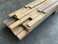 Brugte gulvbrædder i fyr, 20m2, 11,3 cm