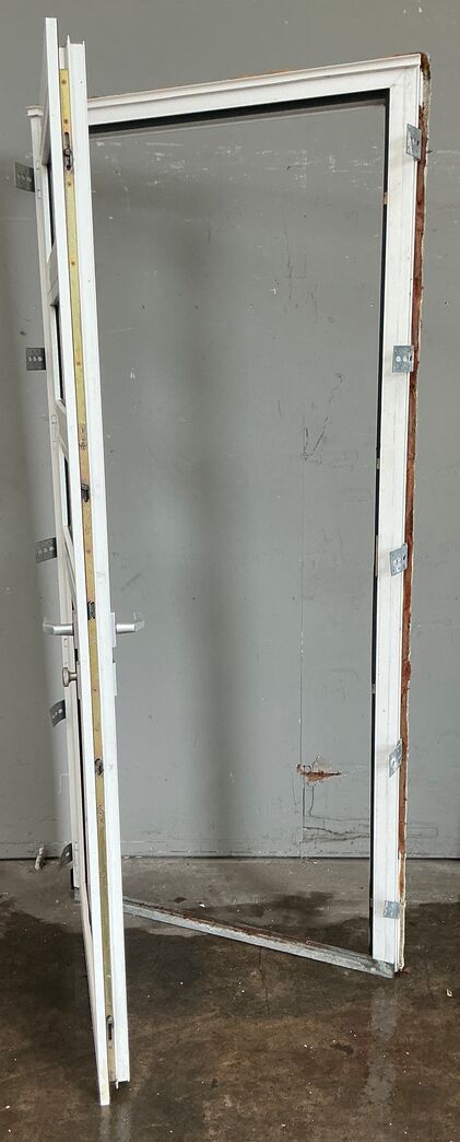 Facadedør i plast med 3 ruder vh - 209 cm