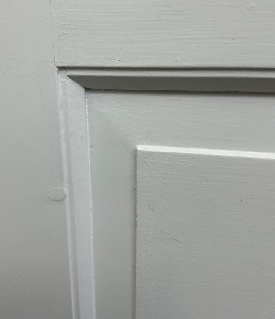 Fyldningsdør med glas og karm