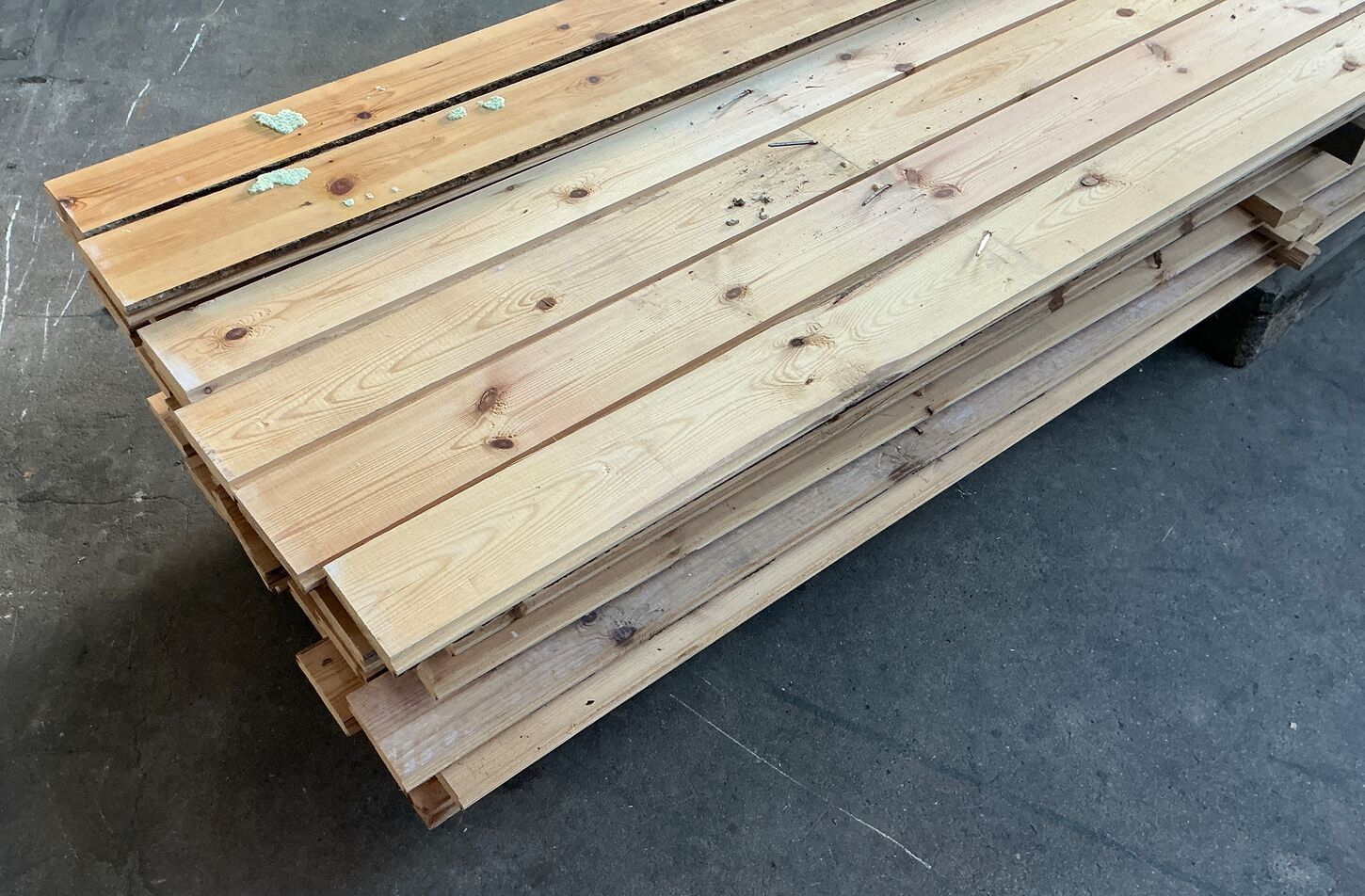 Brugt gulvbrædder i fyr, 20m2, 11,3 cm