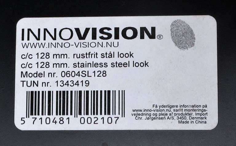 Greb i rustfrit stål - 128 mm.