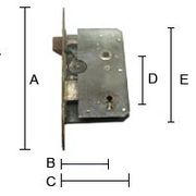 Boda/Abloy falle-rigellås LC200/højrehængt