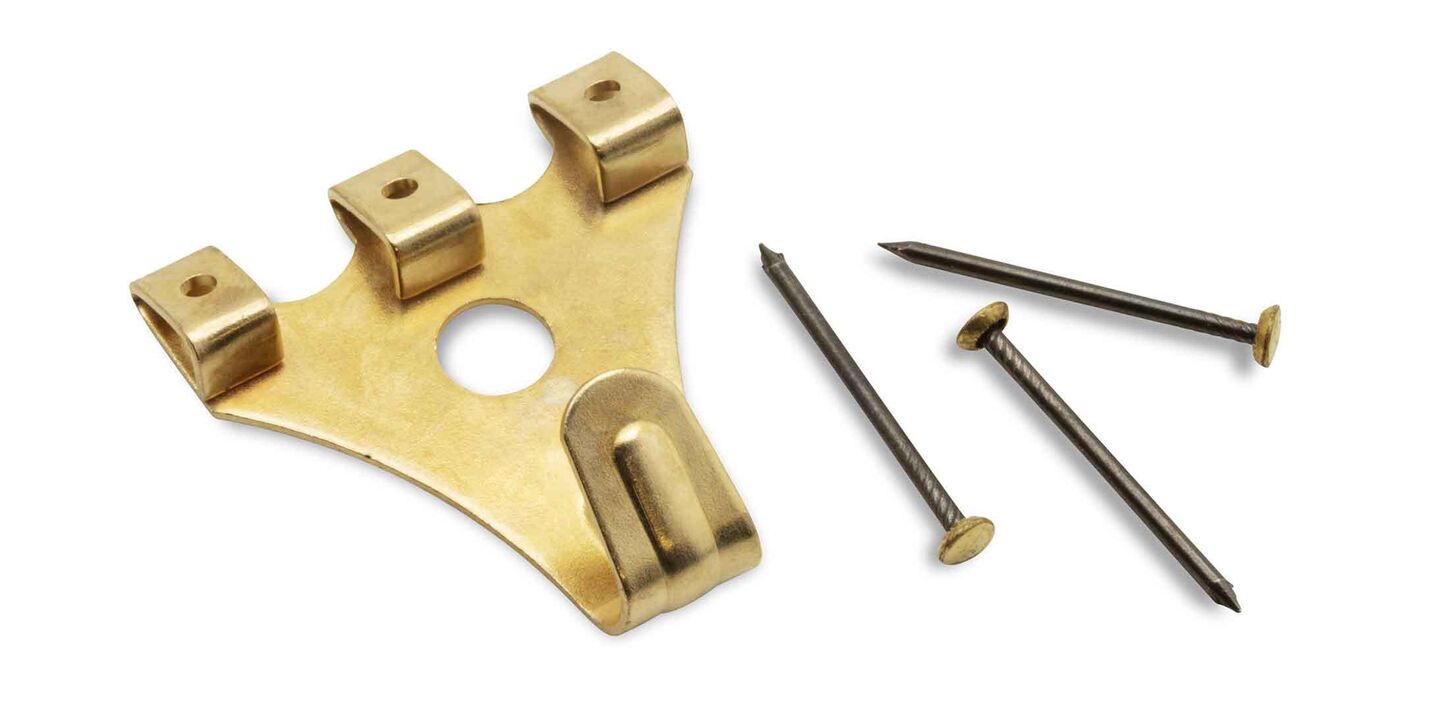 Billedophæng i messing - 10 stk. pr. pakke