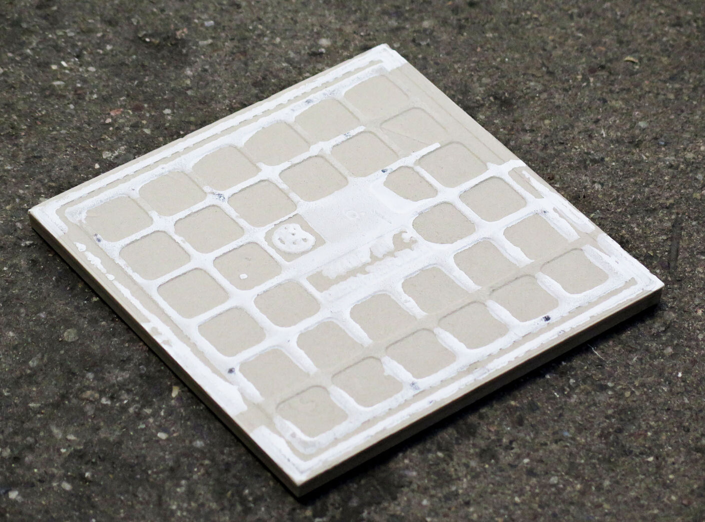 Råhvid skridsikker klinke (2) 15x15cm