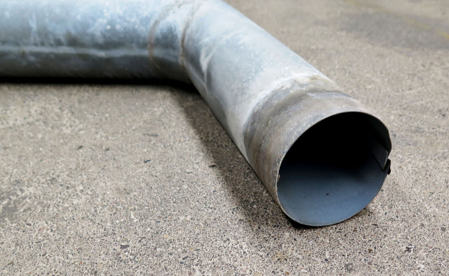 Zink nedløbsrør - bøjning Zink nedløbsrør - bøjning