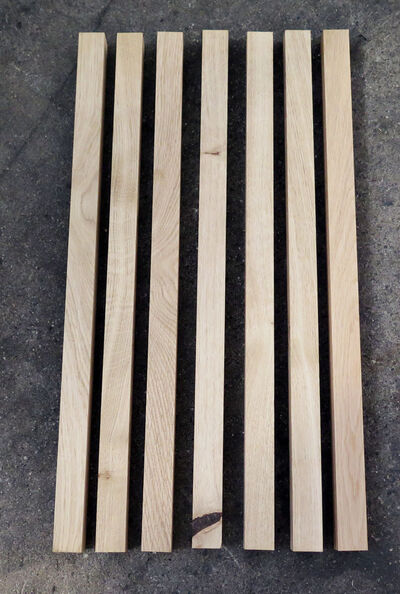 2. sortering - Egetræsstave 32x32x500