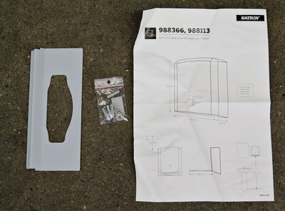 Katrin dispenser med lås børstet stål