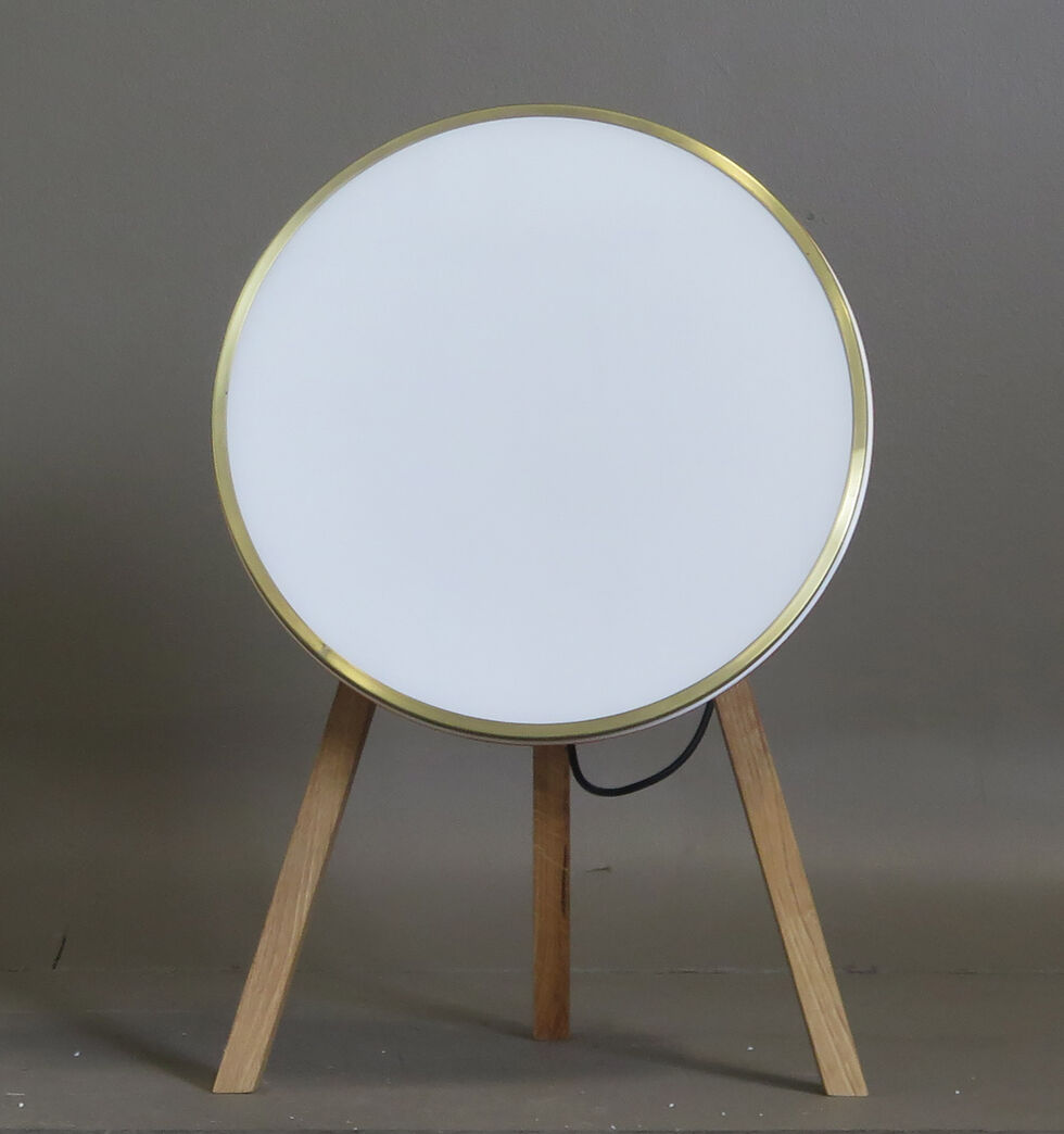 Upcyclet Munkegaardslampe - Grå