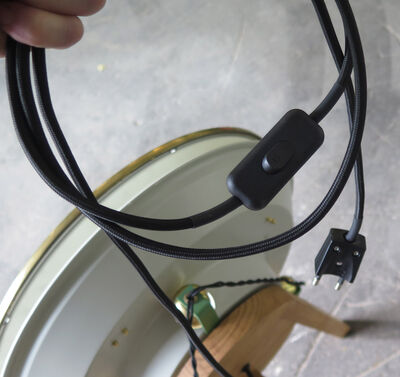 Upcyclet Munkegaardslampe - Hvid