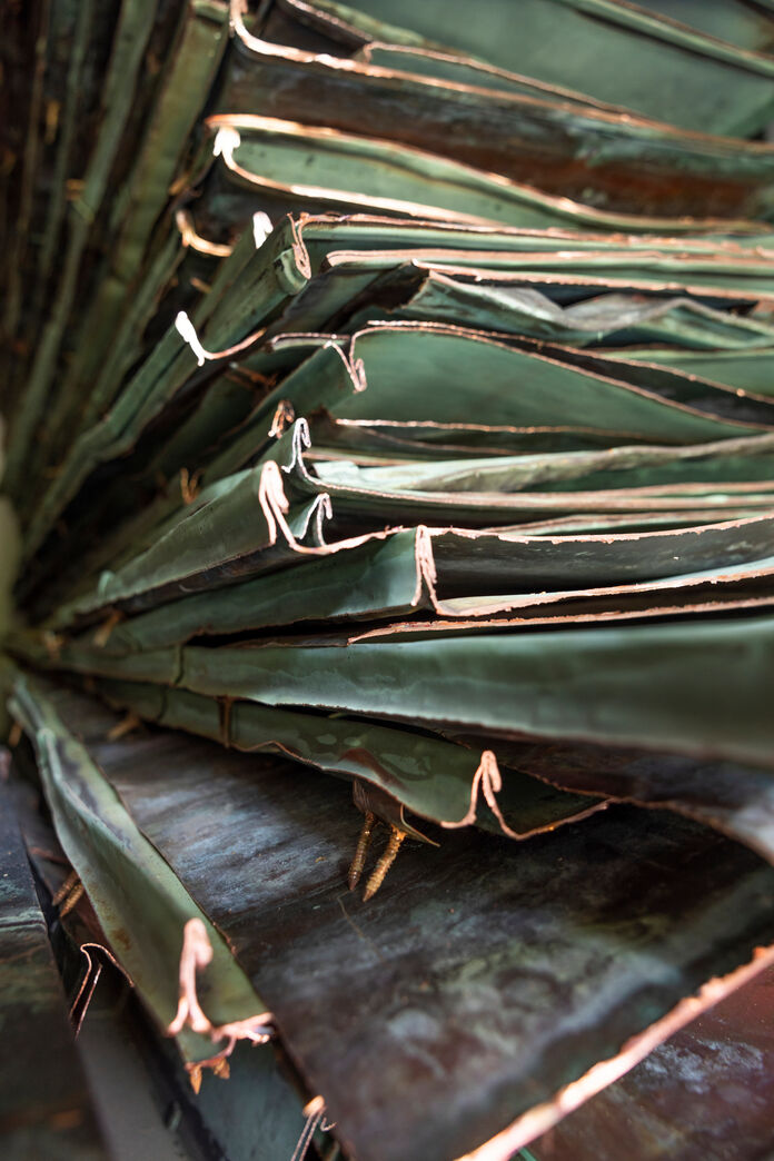 Irret kobberplade 190 - 215 cm