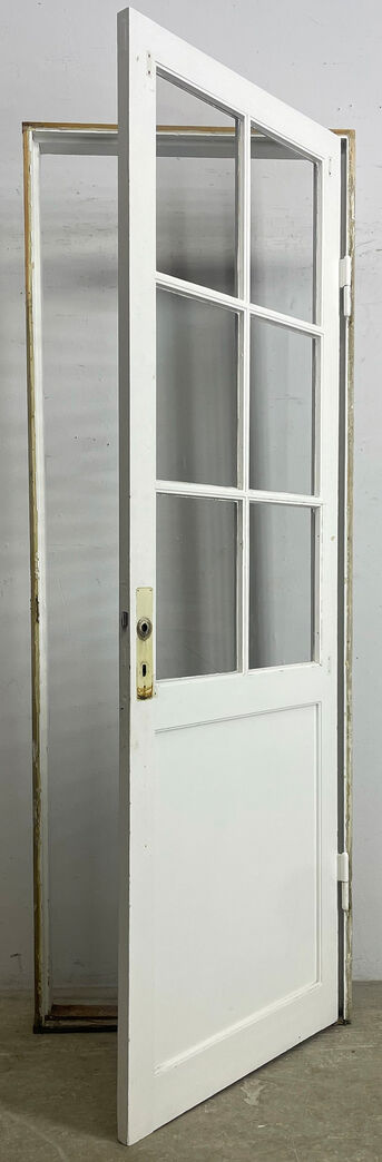 Fyldningsdør med glas og karm