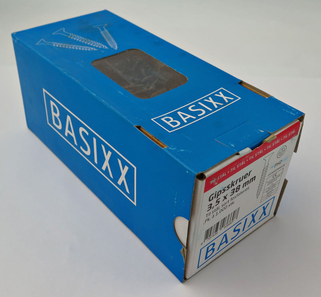 Gipsskruer 3,5x38 mm - til stål 1000 stk