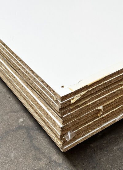 Hvid melamin spånplade 13 stk.