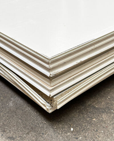 Lysegrålamineret spånplade 6 stk.