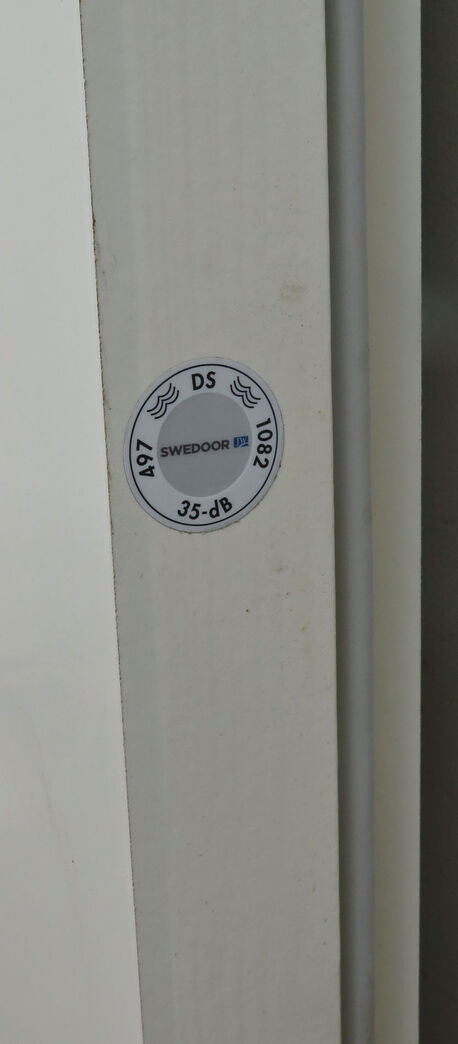 Teknikrum-lyddør med karm, dB35