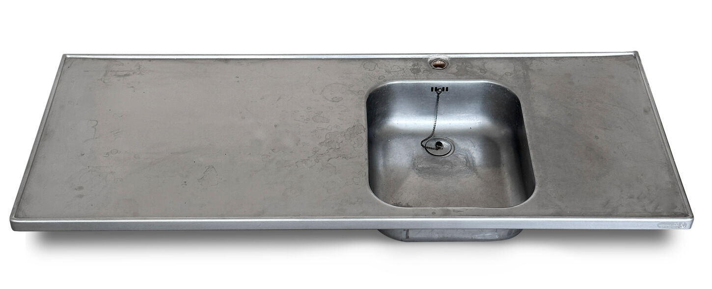 Stålbordplade med vask / hh