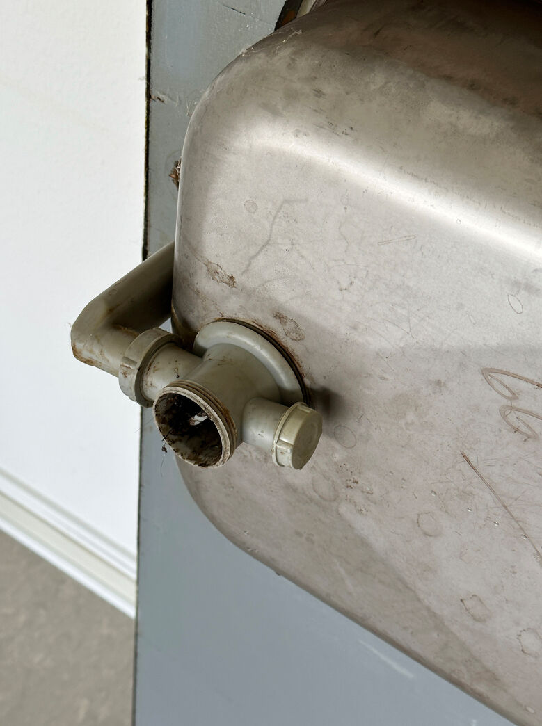 Stålbordplade med vask / vh