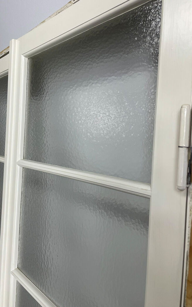 Fransk dør med strukturglas og karm