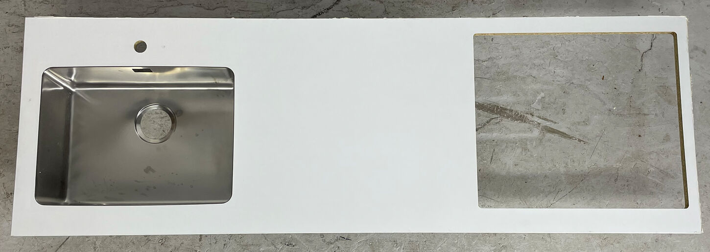 Køkkenbordplade med vask