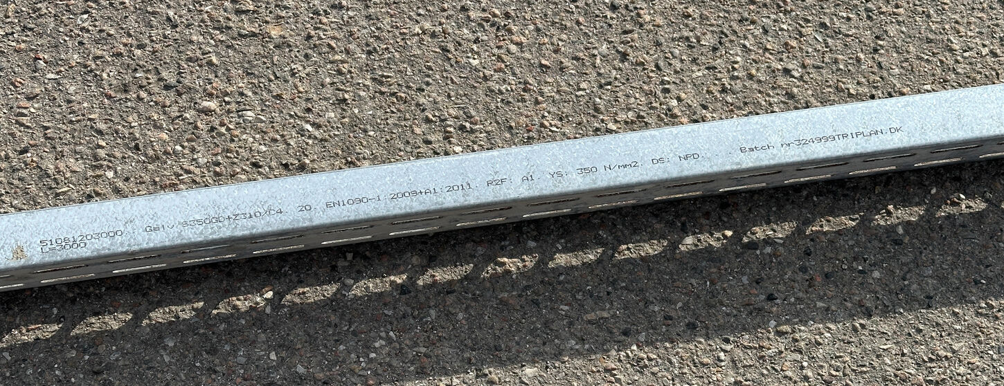 Triplan forstærkningsstål 3000mm