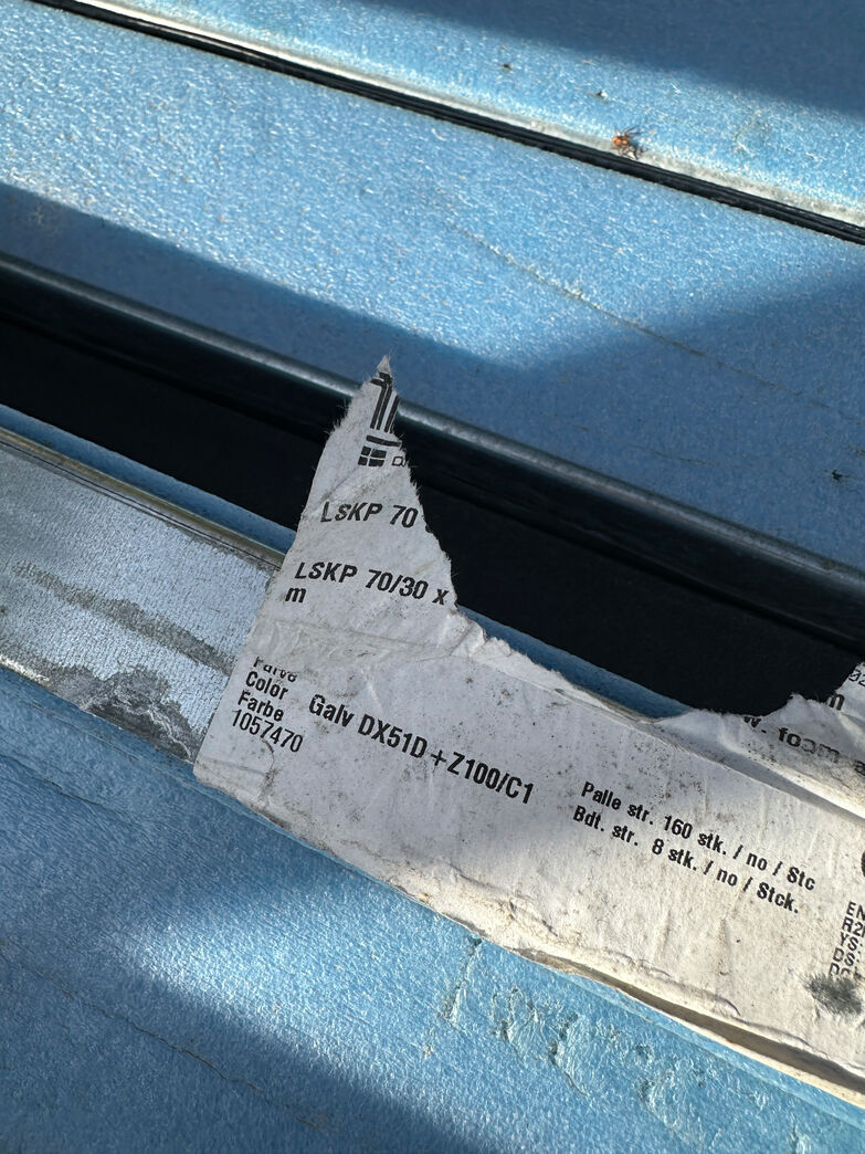 Triplan skinne med 4 mm polyethendug - 3 meter