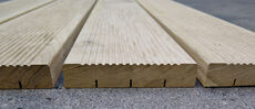 Egetræs terrassebrædder m/riller - 30x160x1000mm