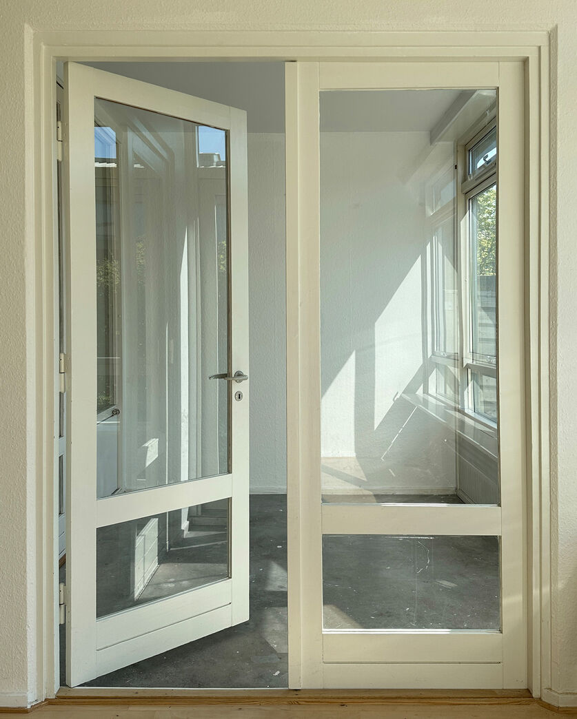 Dobbeltdør med glas og karm hh