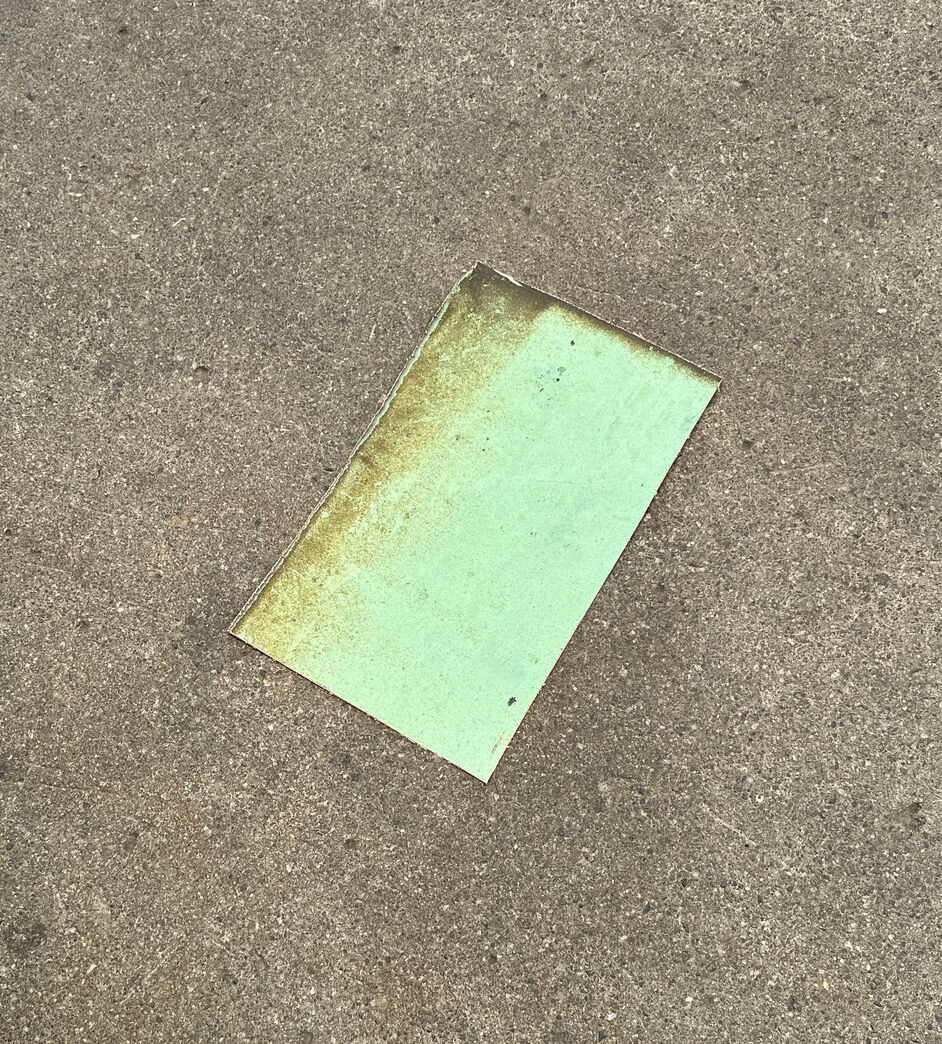 Irret kobberplade 14x24 cm