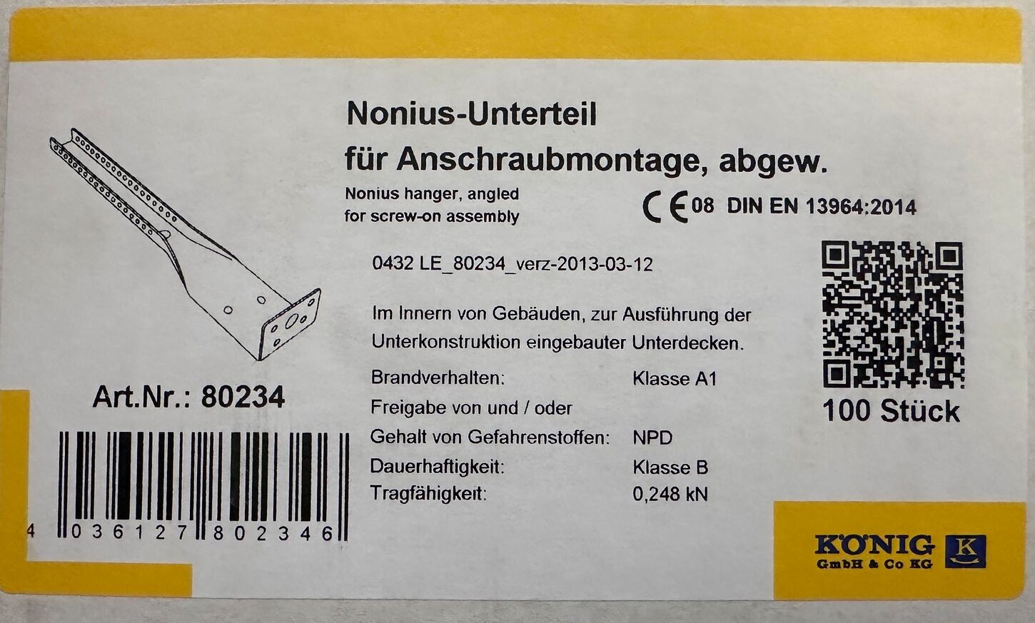 Kønig loftophæng 140 stk