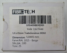Træbetonskrue 5x45 mm Beige - 100 stk