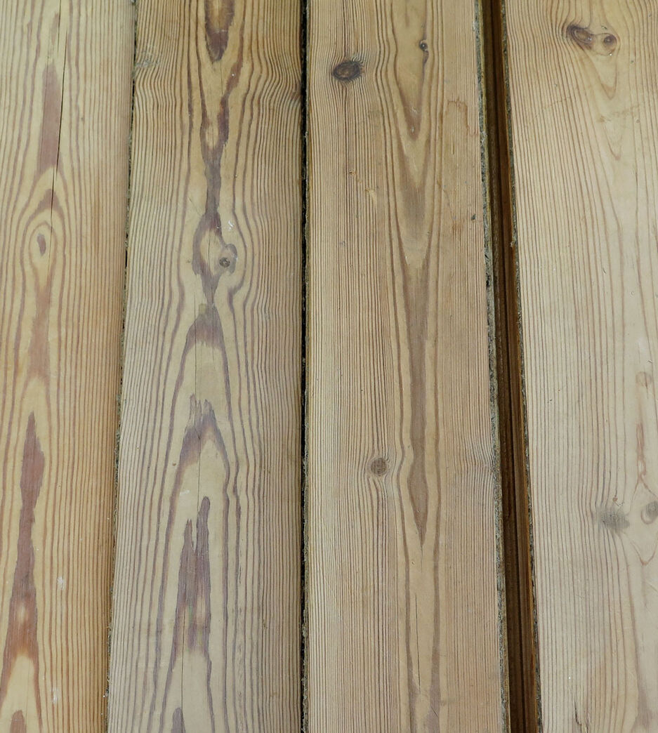 Brugte gulvbrædder i fyr, 34m2, 11,5cm