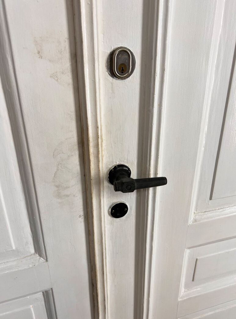 Dobbelt fyldningsdør med karm