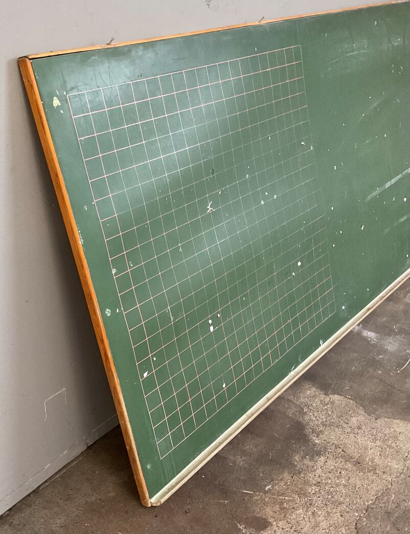 Gammel skoletavle 400x120 cm.