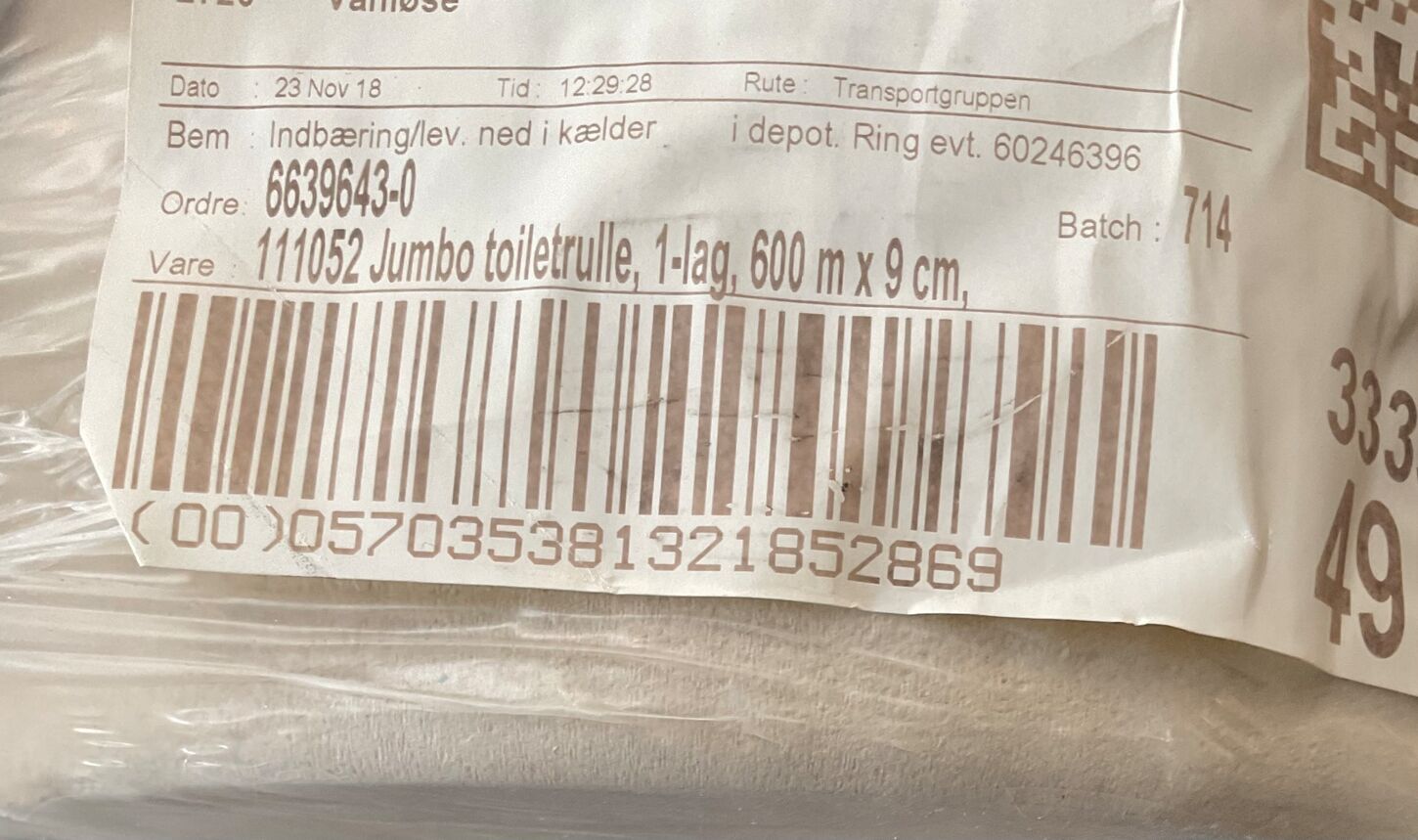 Samlet parti 1 lags toiletpapir 58 stk.